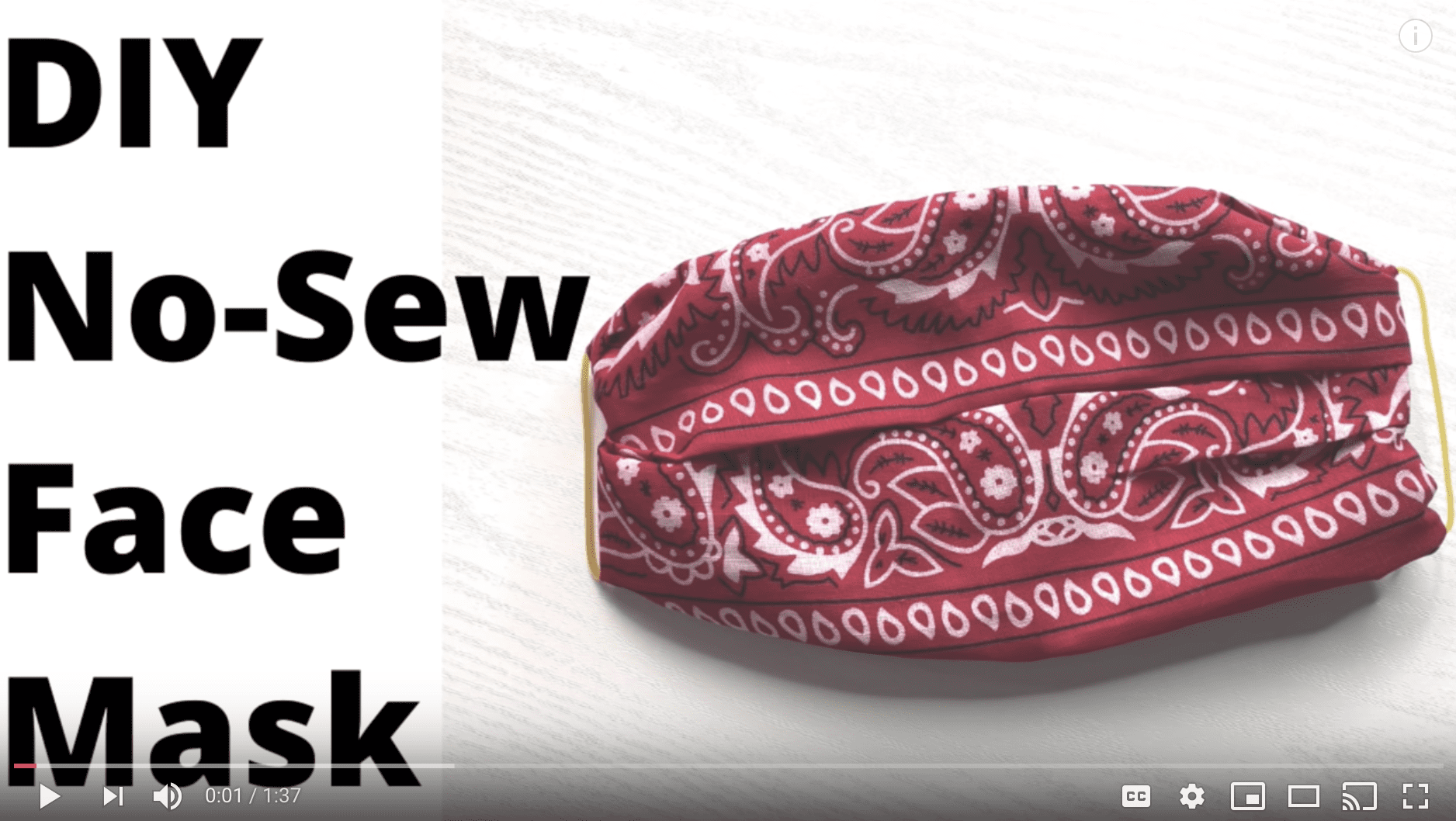 DIY No-Sew Face Mask