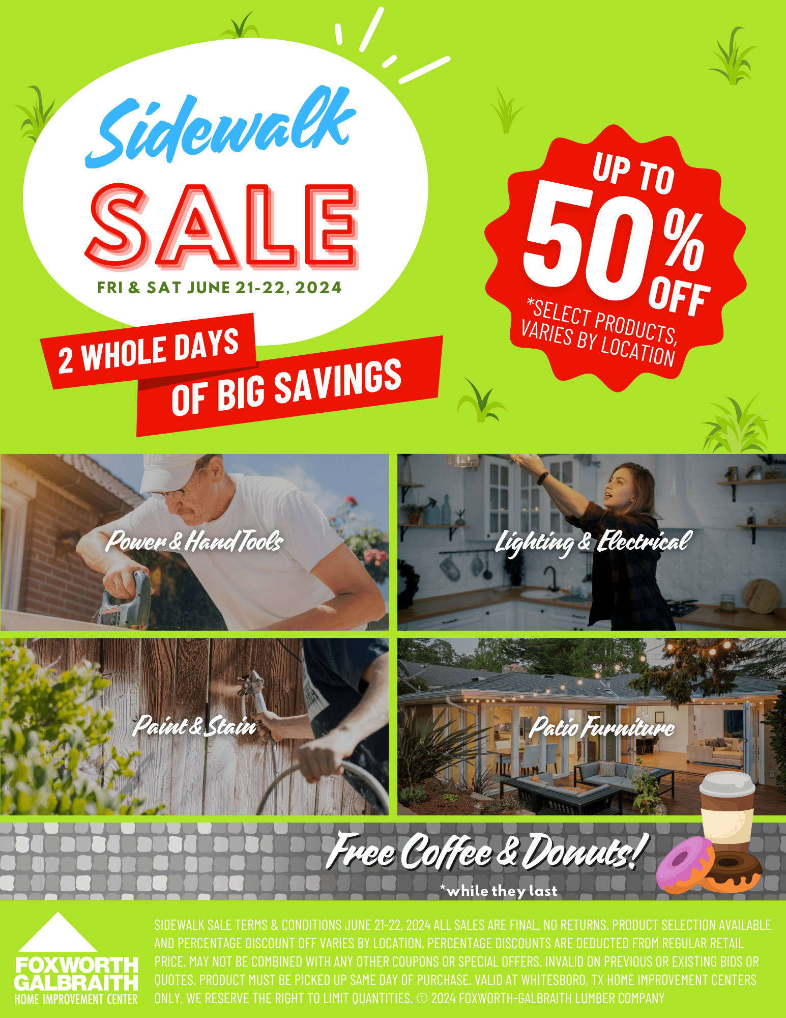 Sidewalk Sale June 21-22, 2024